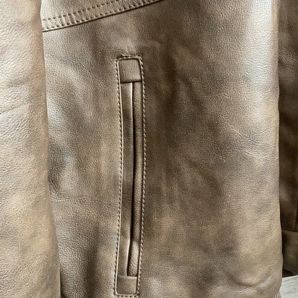 New brown leather jacket with FORD decals - Picture 6 of 16